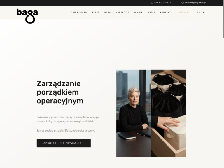 BAGA Premium - Lifestyle Manager dla CEO (realizacja KamikStudio)