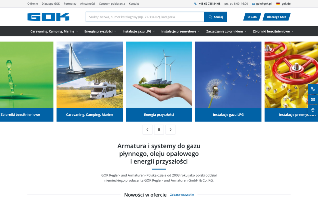 GOK Polska - Rebuilding an 805-Product Catalogue: A Custom Theme Replacing Oxygen