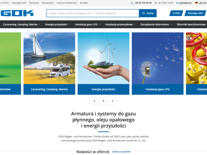 GOK Polska - Rebuilding an 805-Product Catalogue: A Custom Theme Replacing Oxygen