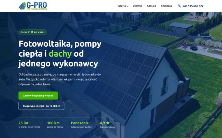 G-PRO ECO ENERGY - Website Rebuilt After Three Years