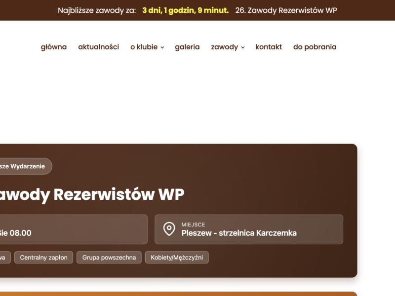 KSS Bursztyn - Shooting Competition Calendar