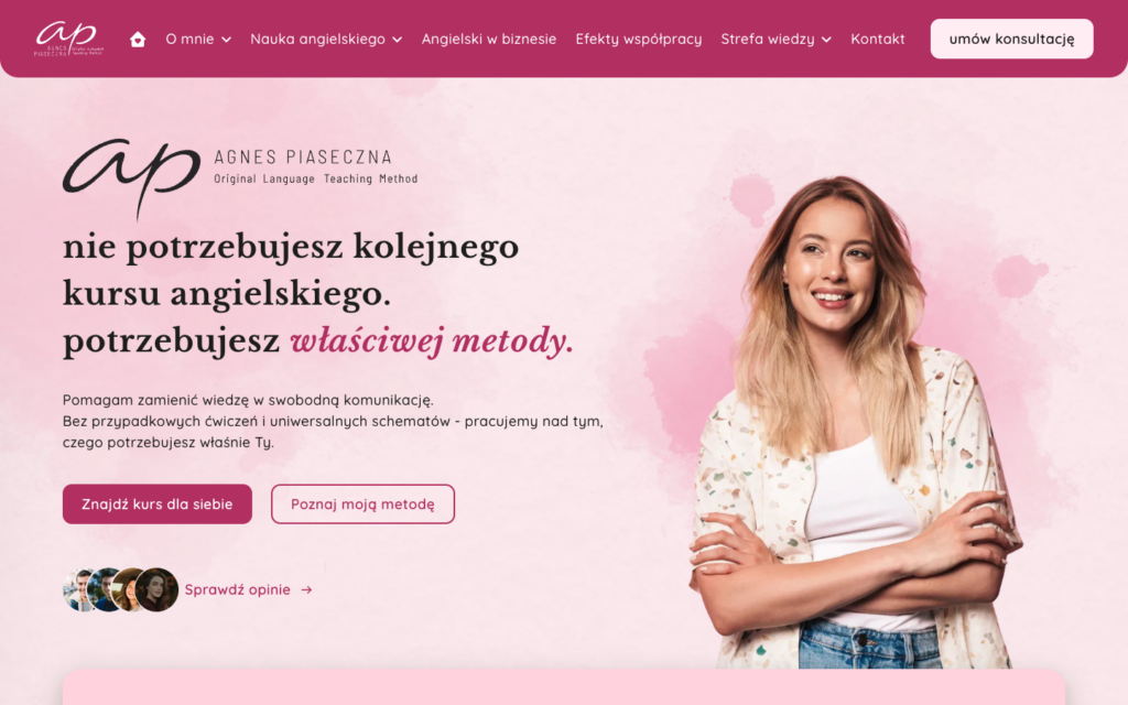 Agnes Piaseczna - A Figma Design Built 1:1, Every Section Editable, No Page Builder