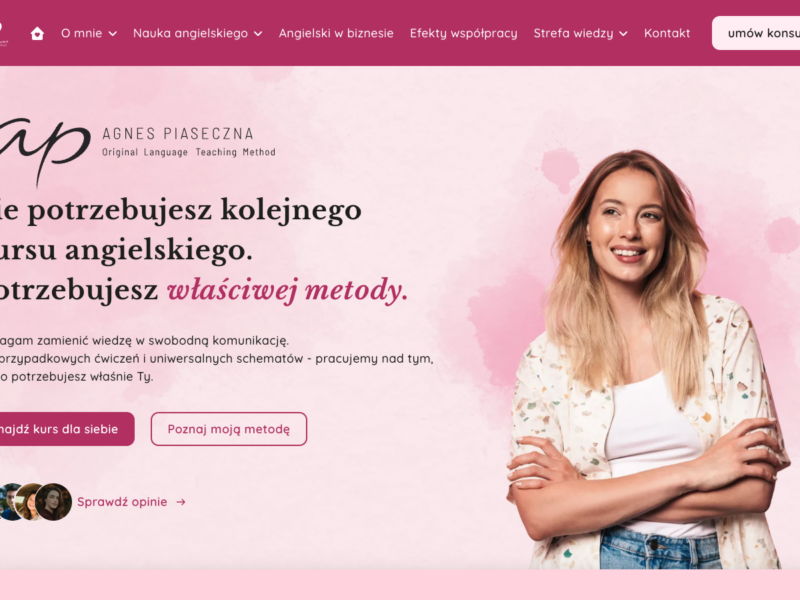 Agnes Piaseczna - A Figma Design Built 1:1, Every Section Editable, No Page Builder